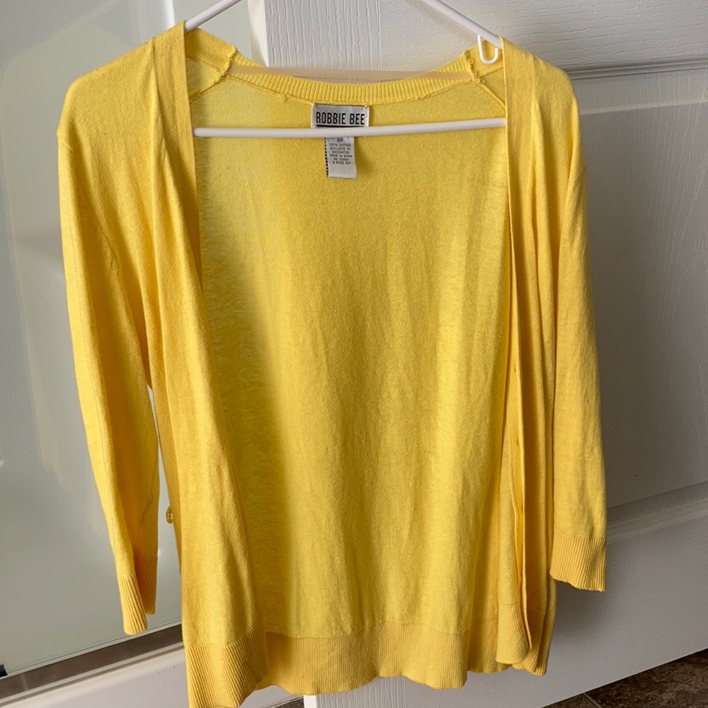 Robbie Bee yellow cardigan with buttons